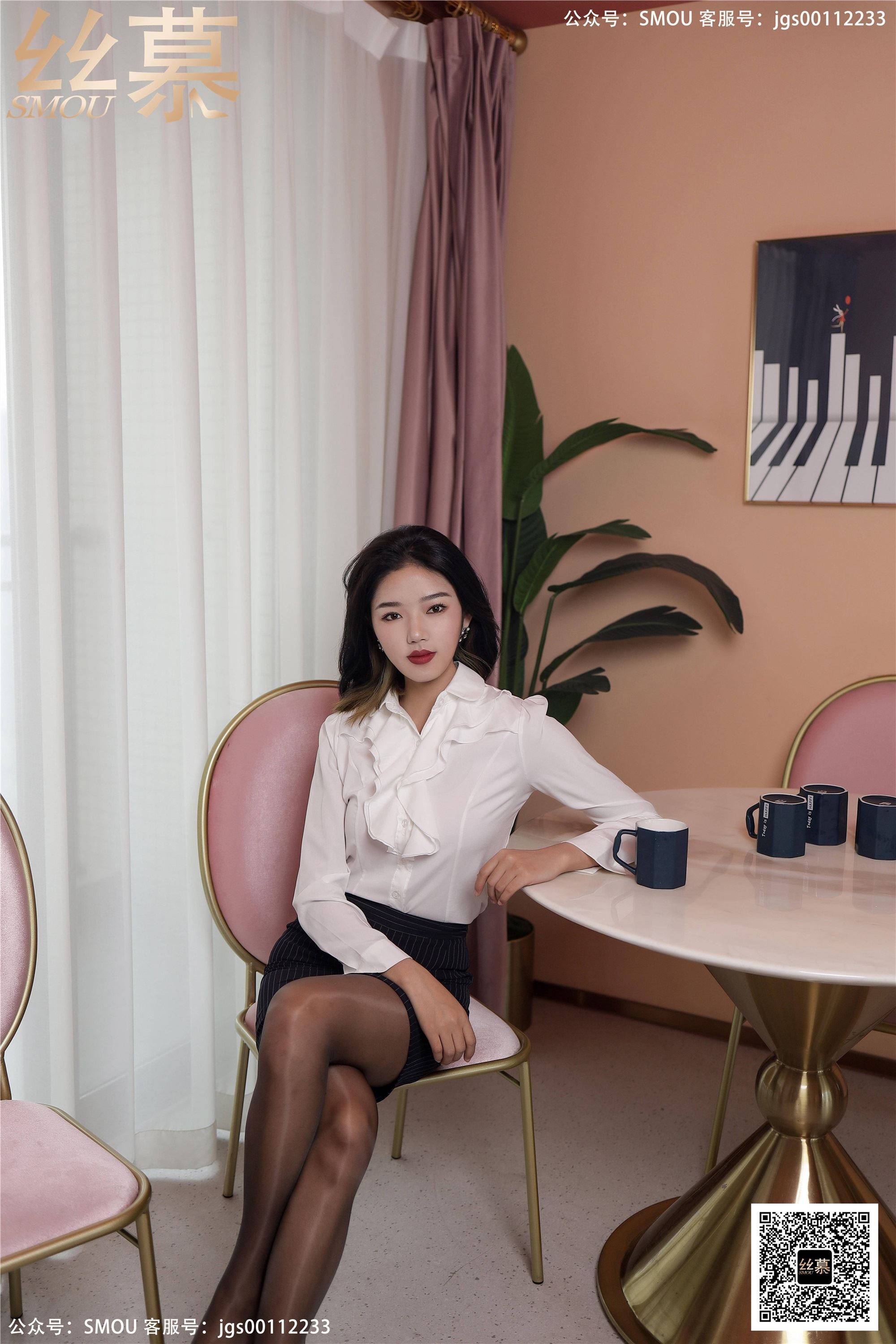 丝慕写真 SM422 天天一元 模特：新模《珠光T裆连裤袜》